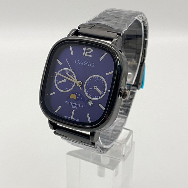 Casio Quartz Moonrise Dial Watch-ساعة كاسيو كوارتز بقرص شروق القمر