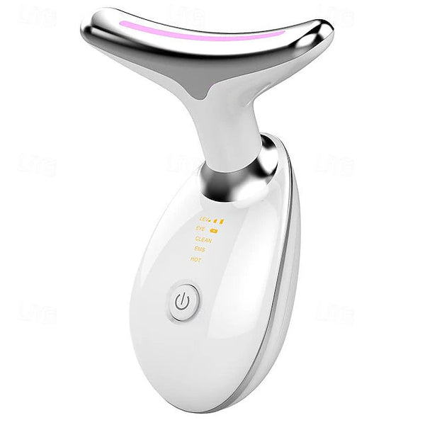 LED Neck Face Beauty Device Facial Massager-جهاز تجميل الوجه والرقبة بتقنية LED لتدليك البشرة